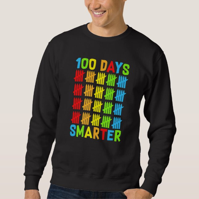 100 Days Smarter Teachers Kids Child Happy 100 Day Sweatshirt (Front)