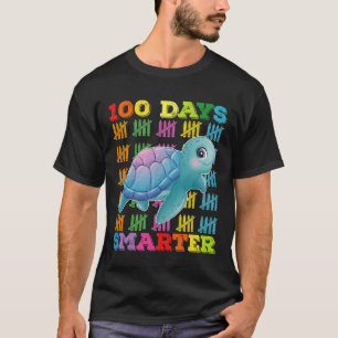 100 Days Smarter Turtle 100th Day Of School T-Shirt