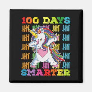 100 Days Smarter Unicorn 100th Day Of School Magnet