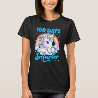 100 Days Smarter Unicorn Girls Teacher 100th Day O T-Shirt