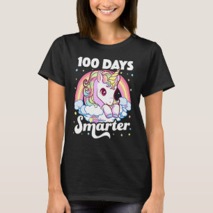 100 Days Smarter Unicorn Girls Teacher 100th Day O T-Shirt