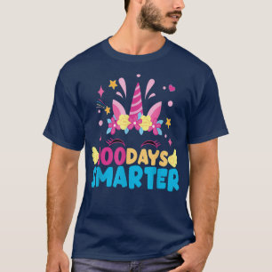 100 Days Smarter Unicorn Girls Teacher 100th Day o T-Shirt