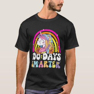 100 Days Smarter Unicorn Kids Rainbow 100th Day Of T-Shirt