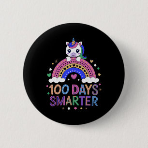 100 Days Smarter Unicorn Outfit For School Celebra 6 Cm Round Badge
