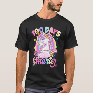 100 Days Smarter Unicorn Teacher Girls Costume 100 T-Shirt