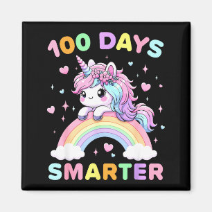 100 Days Smarter Unicorrn 100th Day Of School Kids Magnet