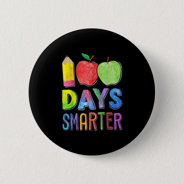 100 Days Smer 100Th Day Of School Women Teacher La 6 Cm Round Badge (Front)