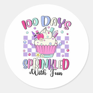 100 Days Sprinkled With Fun 100th Day Of School Te Classic Round Sticker
