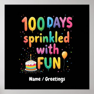 100 Days Sprinkled with Fun Celebrate School Joy Poster