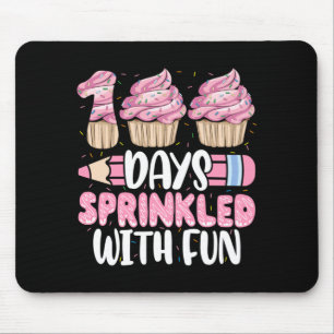 100 Days Sprinkled With Fun Cupcake 100th Day Of Mouse Pad