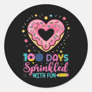 100 Days Sprinkled With Fun Cupcake 100th Day Of S Classic Round Sticker