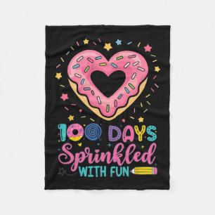 100 Days Sprinkled With Fun Cupcake 100th Day Of S Fleece Blanket