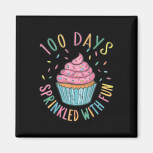 100 Days Sprinkled With Fun Cupcake 100th Day Of S Magnet