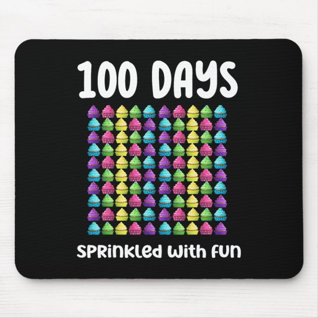 100 Days Sprinkled With Fun Cupcake Celebration Sc Mouse Pad (Front)