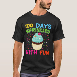 100 Days Sprinkled With Fun Cupcake Cute Design T-Shirt
