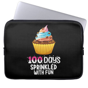 100 Days Sprinkled With Fun Cupcake School Teacher Laptop Sleeve