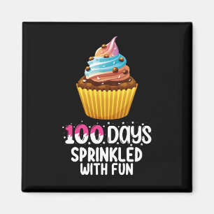 100 Days Sprinkled With Fun Cupcake School Teacher Magnet