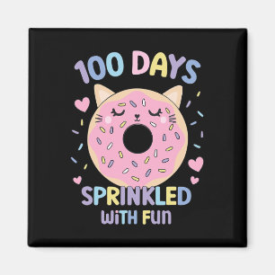 100 Days Sprinkled With Fun Doughnut 100th Day Of  Magnet