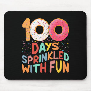 100 Days Sprinkled With Fun Doughnut Lovers Groovy Mouse Pad