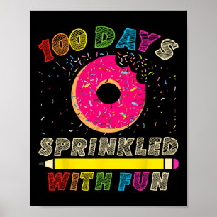 100 Days Sprinkled With Fun Happy 100th Day Kinder Poster