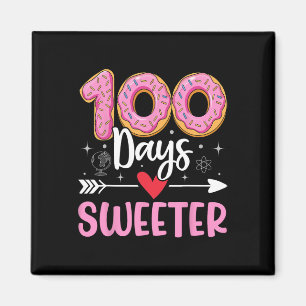 100 Days Sweeter Donut 100th Day Of School Student Magnet