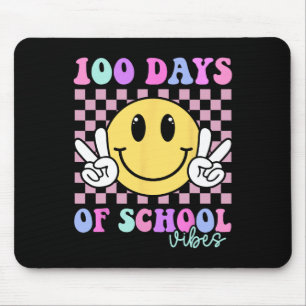 100 Days Vibes Smile Teacher Boy Girl 100th Day Of Mouse Pad