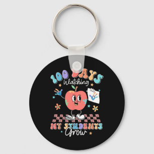 100 Days Watching My Students Grow 100 Days Of Sch Key Ring
