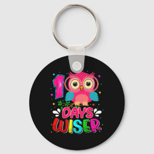 100 Days Wiser Cute Owl 100 Day Smarter 100 Days O Key Ring