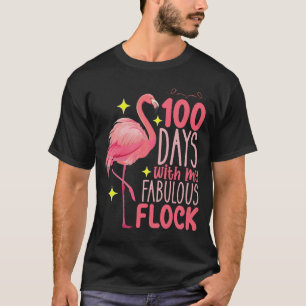 100 Days With My Fabulous Flock Flamingo School T-Shirt