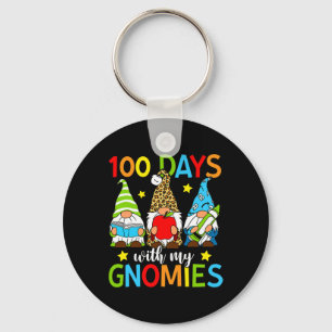 100 Days With My Gnomies Gnome 100 Days Of School  Key Ring