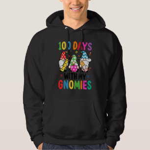 100 Days With My Gnomies Three Gnomes Virtual Teac Hoodie