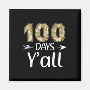 100 Days Y'all Camo 100th Day Of School Teacher St Magnet