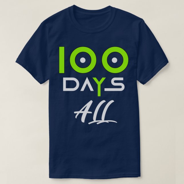 100 Days Yx27all Funny 100 Days Of School Cute Tea T-Shirt (Design Front)