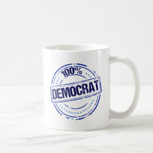 100% Democrat Political Coffee Mug