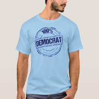 100% Democrat Proud Blue Seal