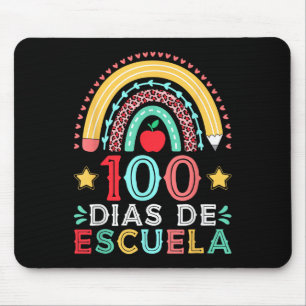 100 Dias De Escuela Rainbow Spanish Teacher  Mouse Pad