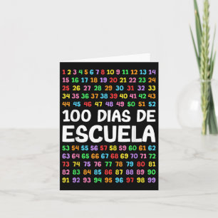 100 Dias De Escuela Spanish Teacher  Card