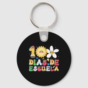 100 Dias De Escuela Spanish Teacher Key Ring