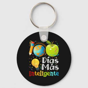 100 Dias Mas Inteligente Spanish Teacher 100th Day Key Ring