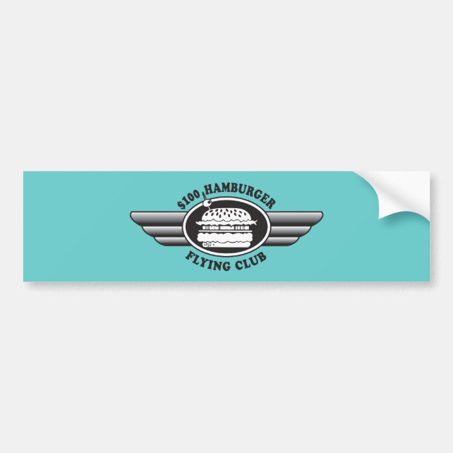 100 Dollar Hamburger - Flying Club Bumper Sticker (Front)