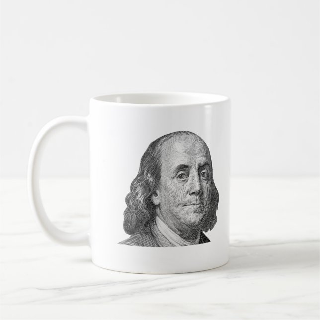 100 dollars, Benjamin Franklin Coffee Mug (Left)