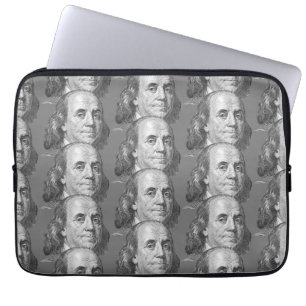100 dollars, Benjamin Franklin Laptop Sleeve