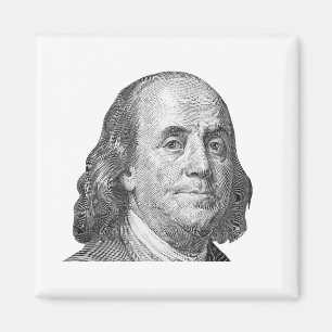 100 dollars, Benjamin Franklin Magnet