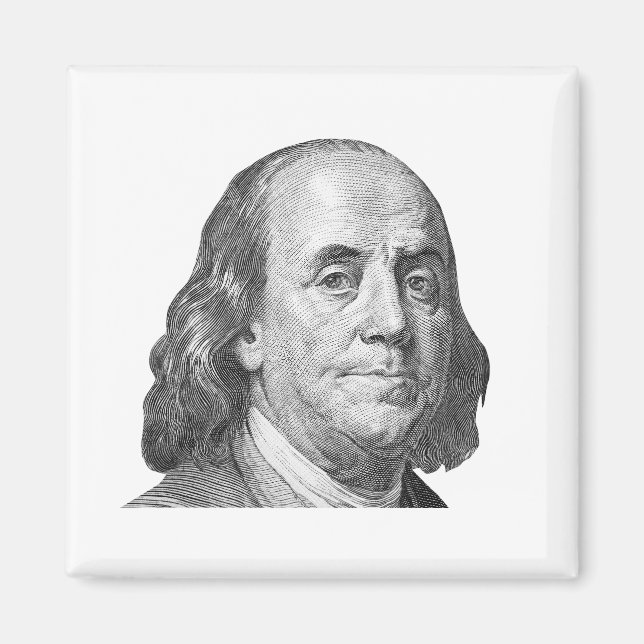 100 dollars, Benjamin Franklin Magnet (Front)