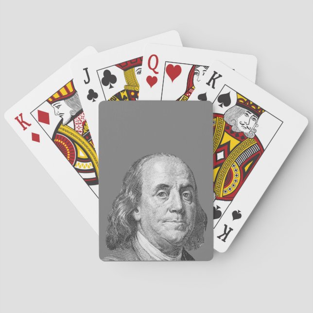 100 dollars, Benjamin Franklin Playing Cards (Back)