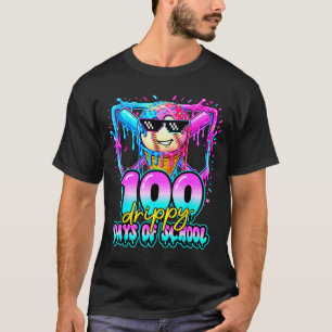 100 Drippy Days Of School Baseball Ice Cream 100th T-Shirt