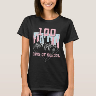 100 Drippy Days Of School Baseball Ice Cream 100th T-Shirt