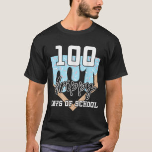 100 Drippy Days Of School Baseball Ice Cream 100th T-Shirt