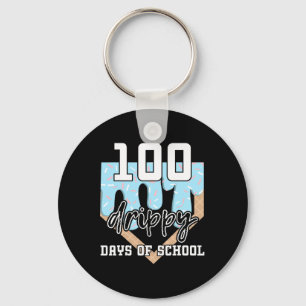 100 Drippy Days Of School Bysebyll Ice Cream 100th Key Ring