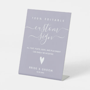 100% Editable Custom Wedding  Pedestal Sign